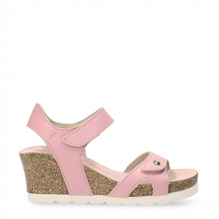 Vila Pink Napa, Sandals with leather lining