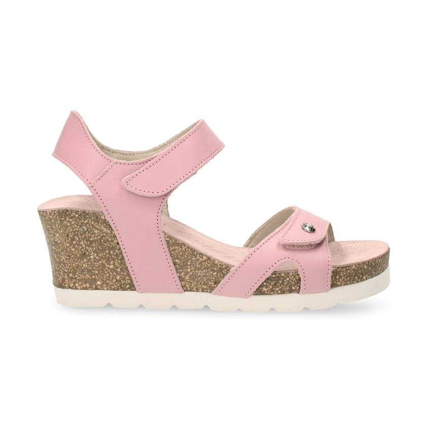 Vila Pink Napa, Sandals with leather lining