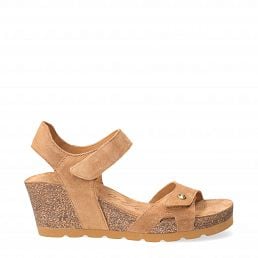 Vila, Woman sandals in suede leather with leather lining