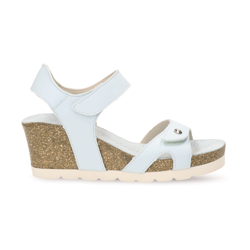 Vila Light Blue Napa, Sandals with leather lining