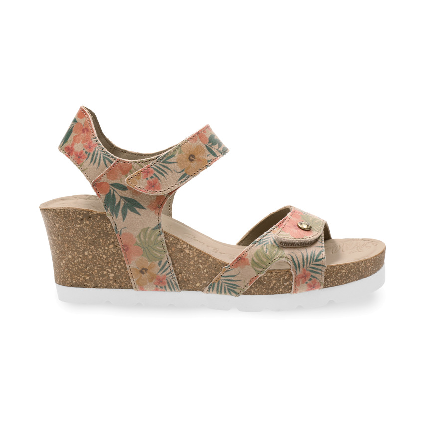 Vila Tropical Beige Napa, Sandalia with leather lining